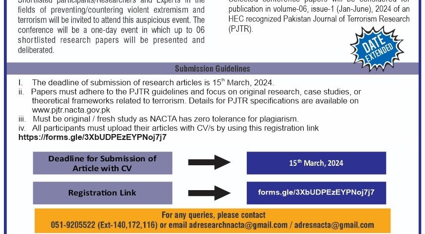 Please submit your articles at the earliest to become part of this conference